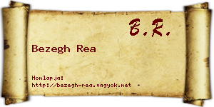 Bezegh Rea névjegykártya